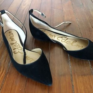 Black Sam Edelman Flats with Ankle Straps